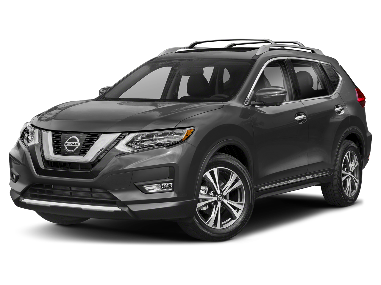 2017 Nissan Rogue SL in Gun Metallic — front three-quarter view
