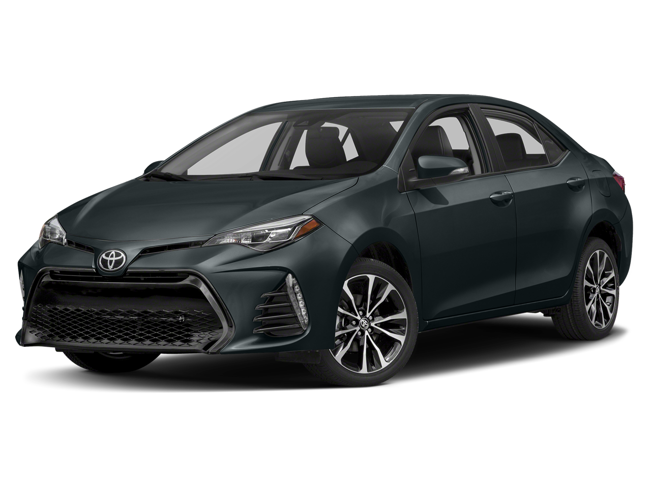 2019 Toyota Corolla SE in Slate Metallic — front three-quarter view