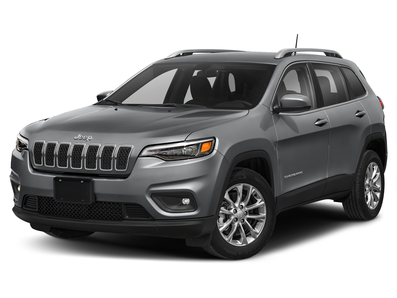 2020 Jeep Cherokee Latitude in Billet Silver Metallic Clearcoat — front three-quarter view