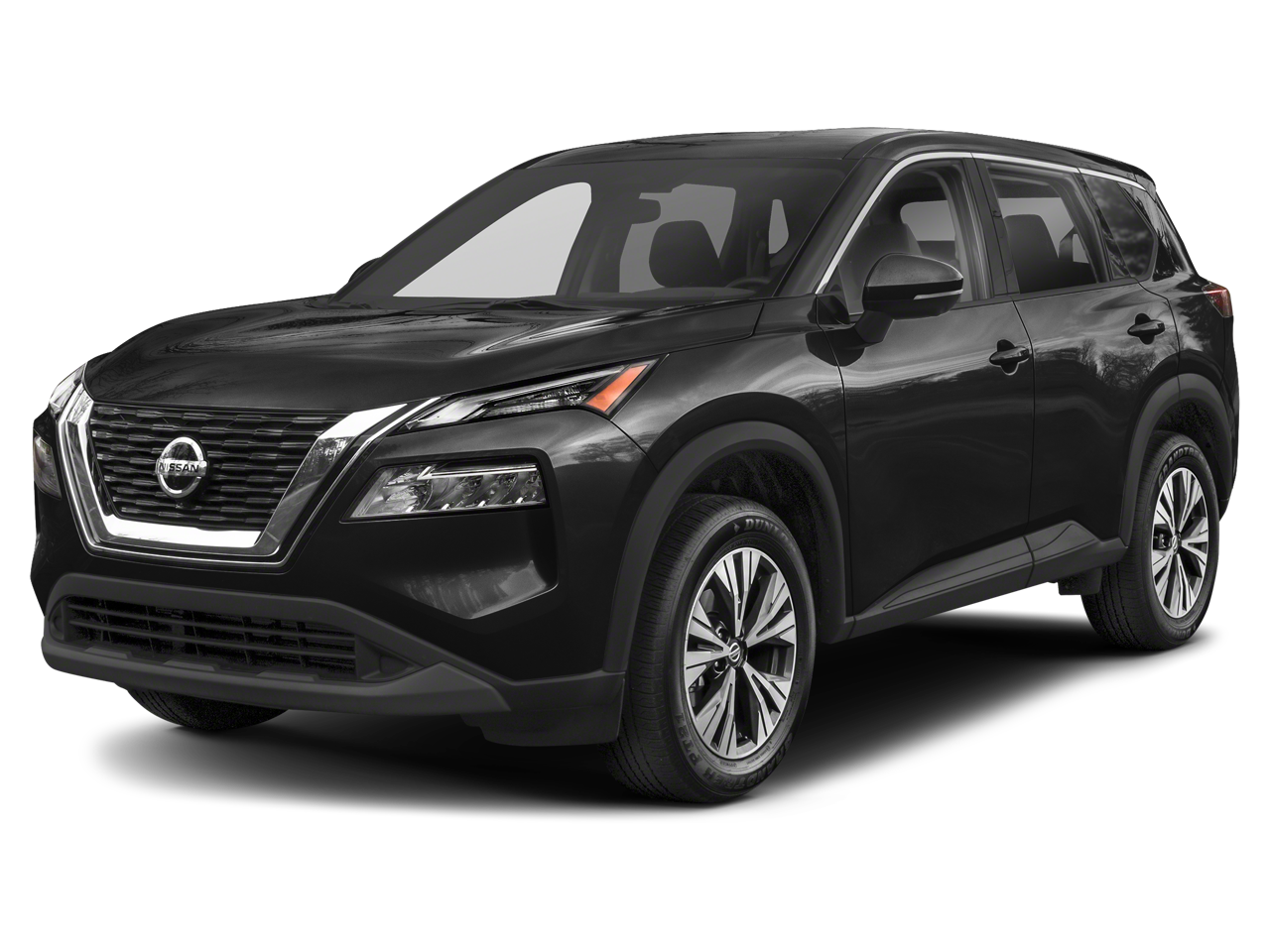2023 Nissan Rogue SV in Super Black — front three-quarter view