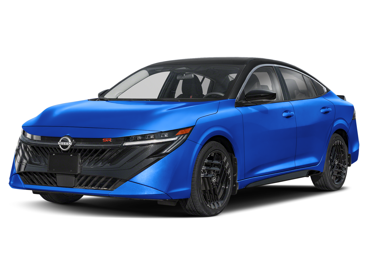 2026 Nissan Sentra SR in Bluestone Pearl/Super Black — front three-quarter view
