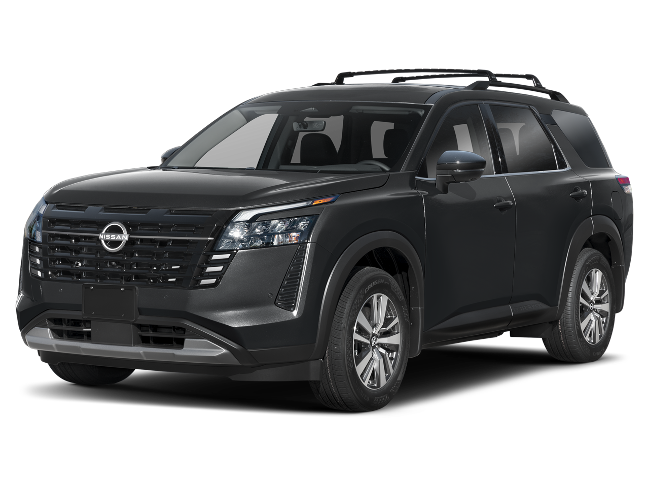 2026 Nissan Pathfinder SL in Super Black — front three-quarter view