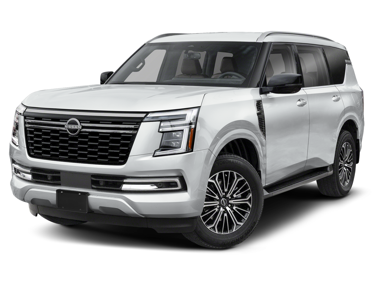 2026 Nissan Armada SL in Aspen White Tricoat — front three-quarter view