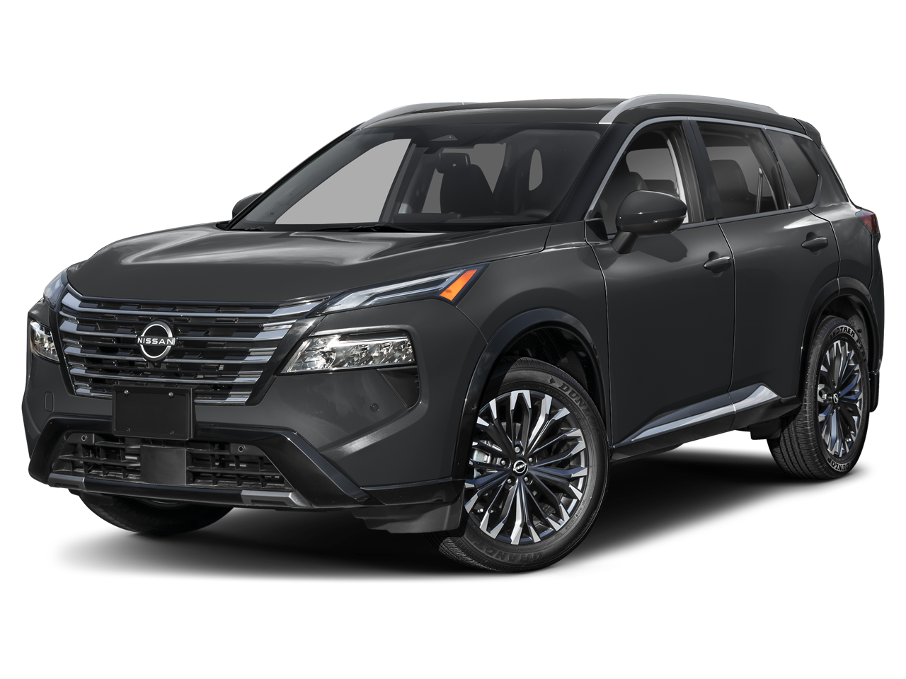 2026 Nissan Rogue Platinum in Super Black — front three-quarter view