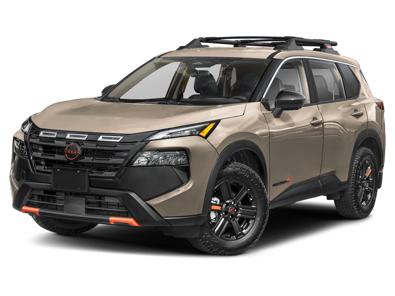 2026 Nissan Rogue Rock Creek in Baja Storm Metallic — front three-quarter view