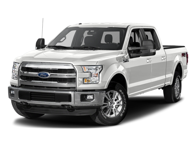 2017 Ford F-150 Lariat in Oxford White — front three-quarter view