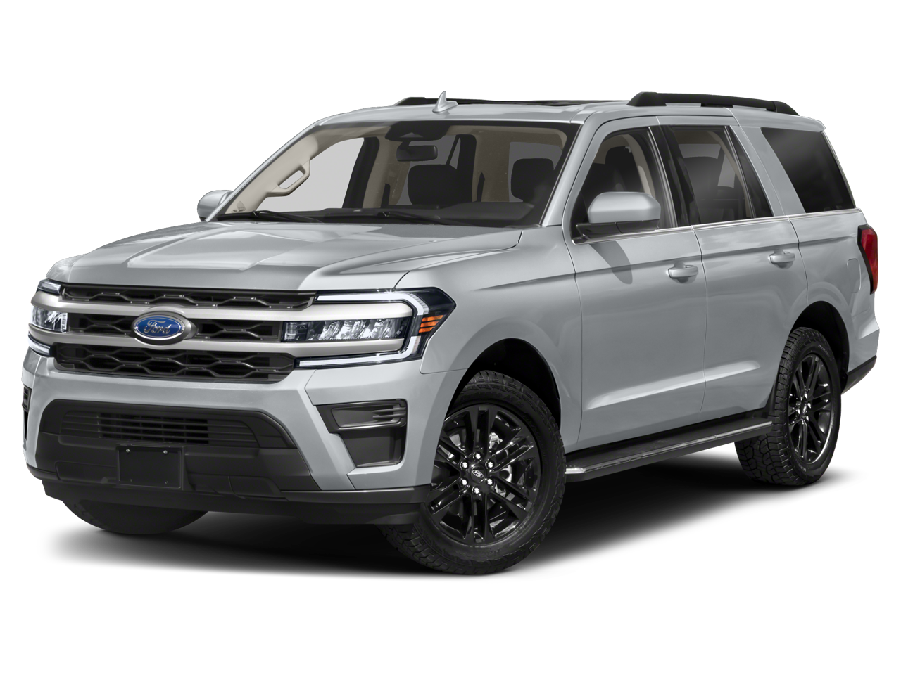 2024 Ford Expedition XLT in White Metallic — front three-quarter view