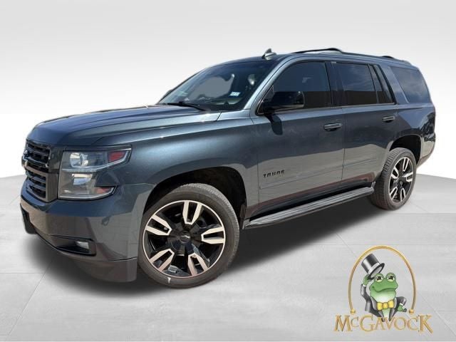 2019 Chevrolet Tahoe Premier in Shadow Gray Metallic — front three-quarter view