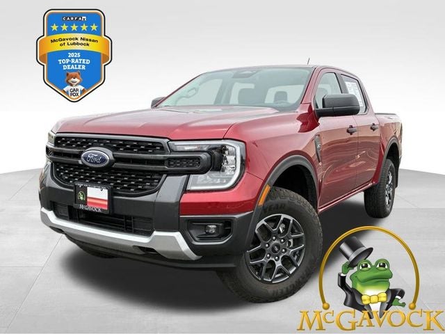 2025 Ford Ranger XLT in Ruby Red Metallic — front three-quarter view