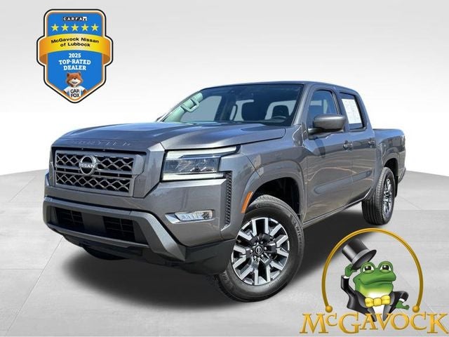 2024 Nissan Frontier SL in Gun Metallic — front three-quarter view