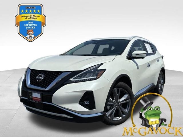 2024 Nissan Murano Platinum in Pearl White Tricoat — front three-quarter view