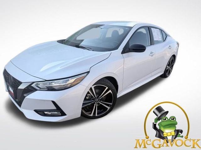 2022 Nissan Sentra SR in Aspen White Tricoat Pearl — front three-quarter view