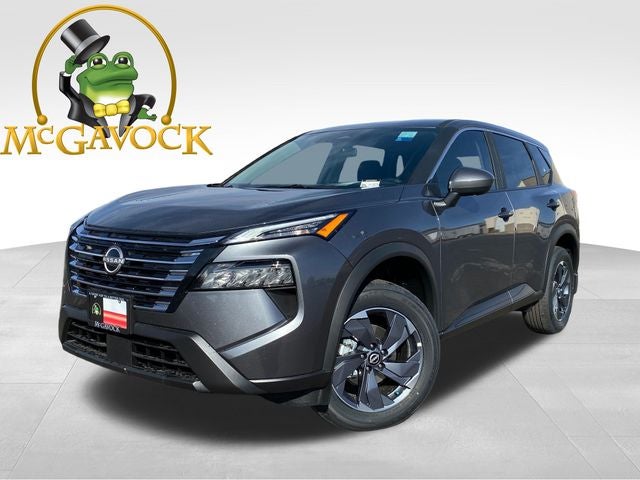 2026 Nissan Rogue SV in Gun Metallic — front three-quarter view