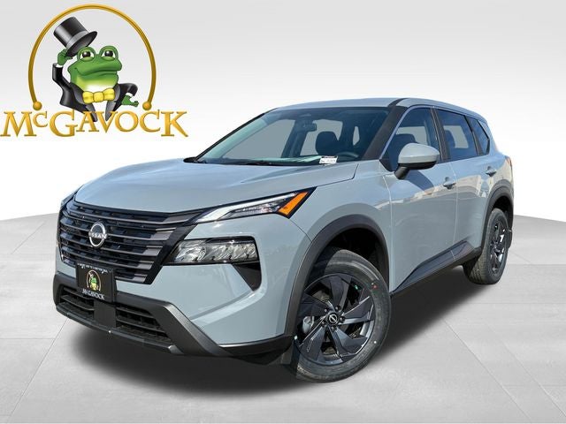 2026 Nissan Rogue SV in Boulder Gray Pearl — front three-quarter view