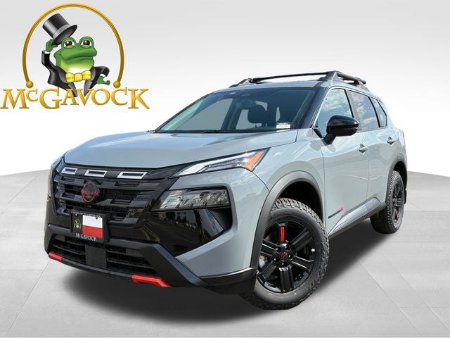 2026 Nissan Rogue Rock Creek in Boulder Gray Pearl — front three-quarter view