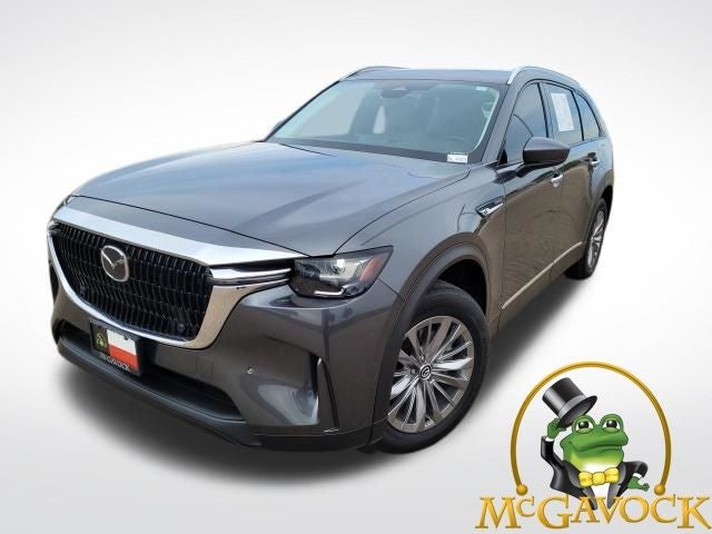 2025 Mazda Mazda CX-90 PHEV Preferred in Machine Gray Metallic — front three-quarter view