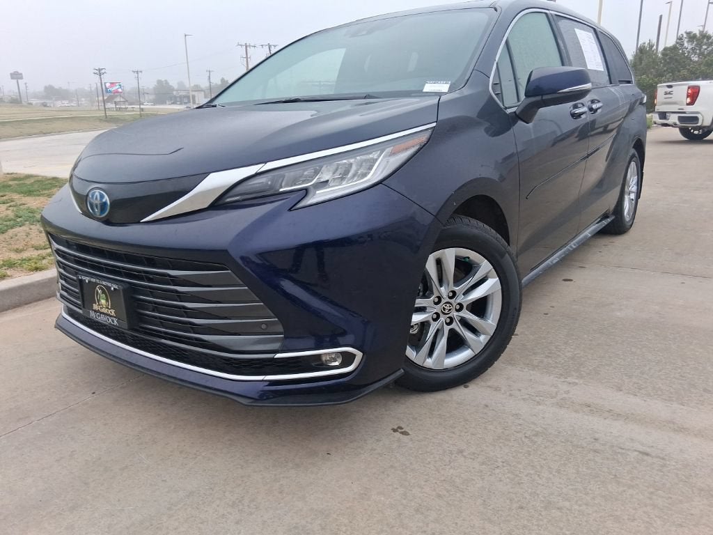 2025 Toyota Sienna Limited in Blue — front three-quarter view